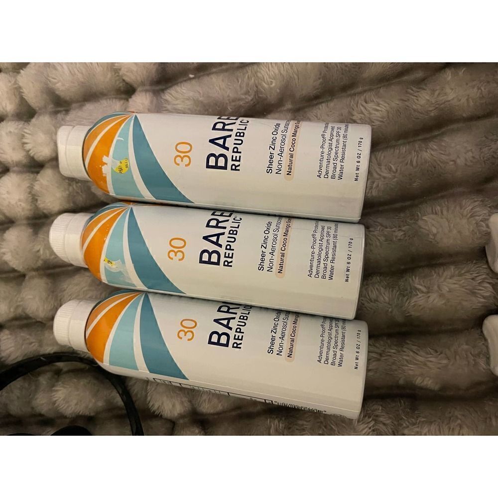 Bare republic spray sunscreen spf 30 3x lot of 3